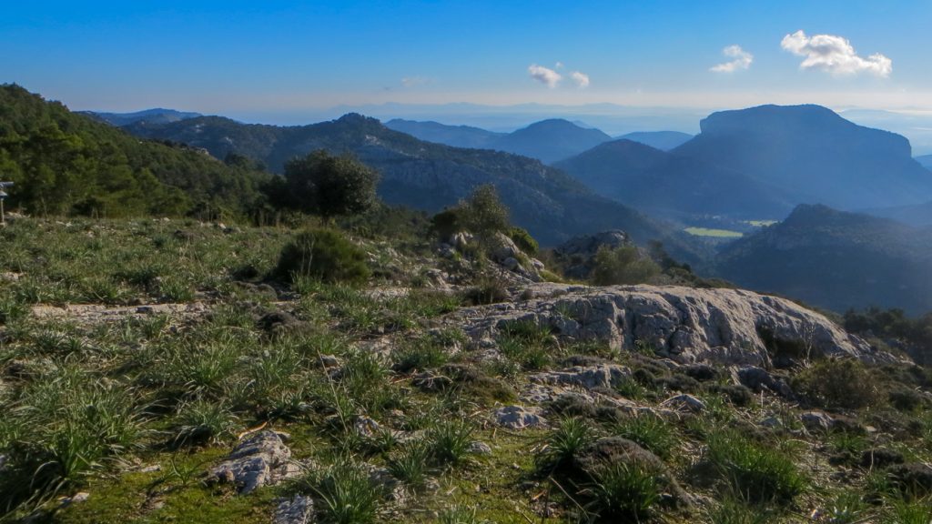 Utsikt över Alaro och berg.