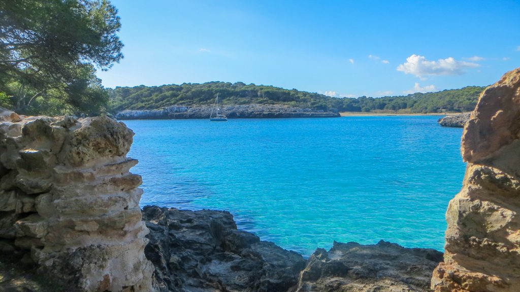 Vid Cala Mondrago med utsikt mot S'Amarador