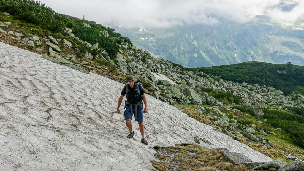 Vandring över snö