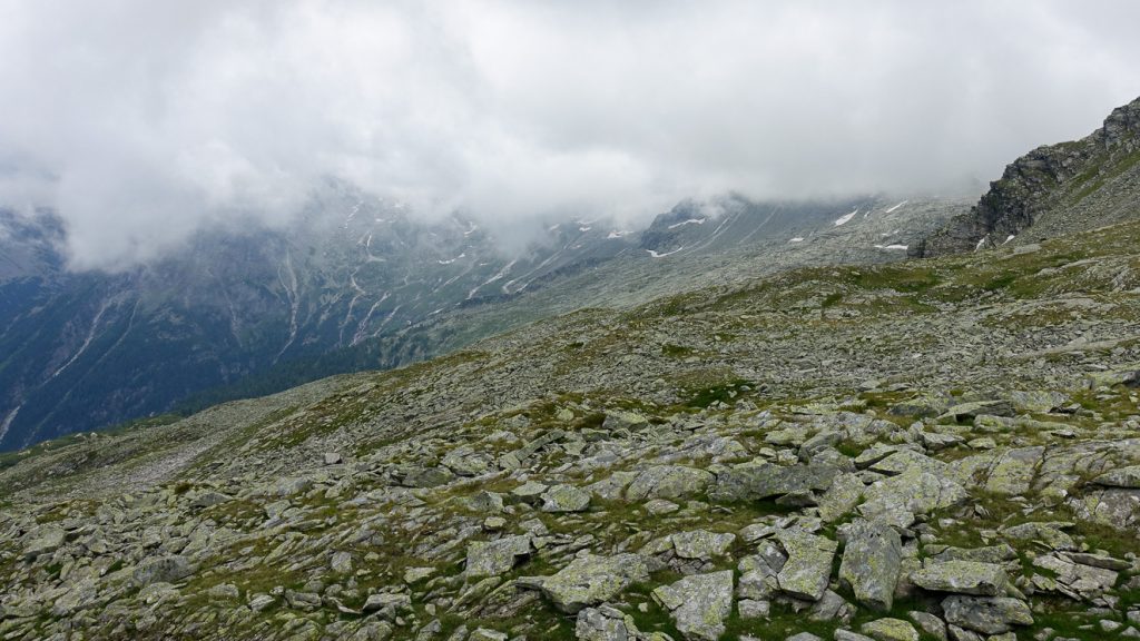 Utsikt från vägen ner från Palfnerscharte