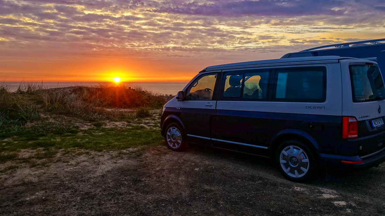 Solnedgång från bilen