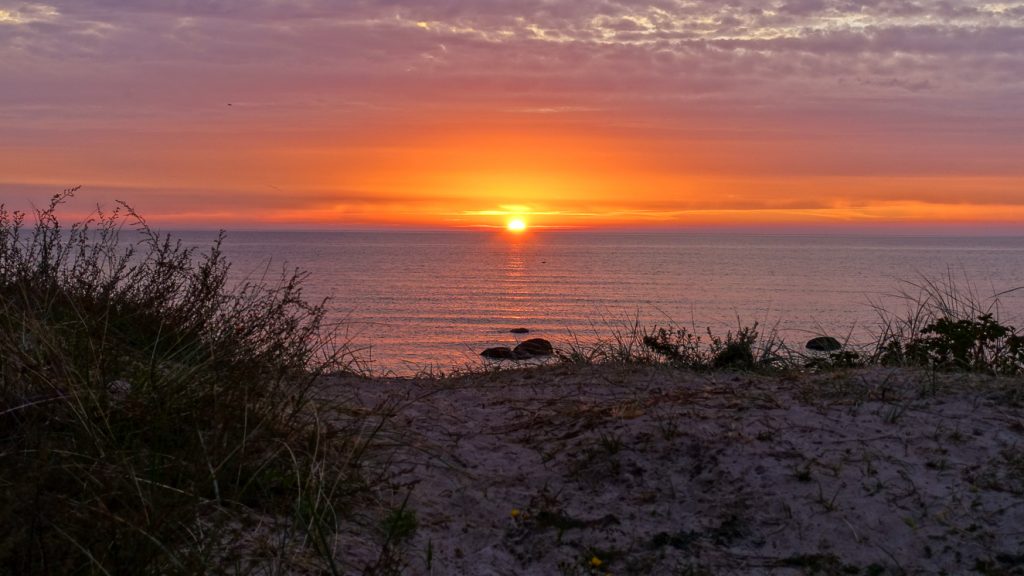 Soluppgång över havet i Kivik