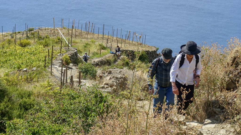 Vandrare på väg upp.