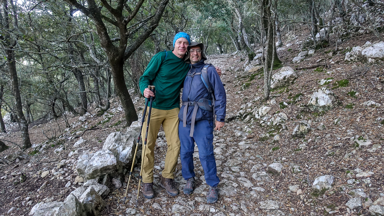 Richard och Eyal i steneksskog